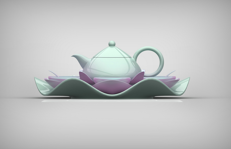 纤尘不染——莲花主题茶具设计的禅意与匠心